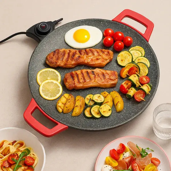 Sartén redonda coreana eléctrica para parrilla👩🏼🍳