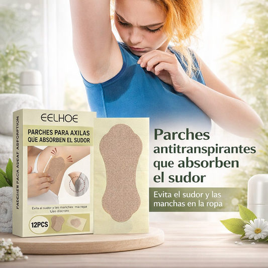 (Caja x12) Almohadillas antitranspirantes para axilas - CALIDAD PREMIUM Combate la hiperhidrosis