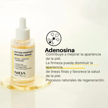 Serum de Péptidos de Propóleo NIDA®️ - Poros, Piel Grasa, Arrugas, Líneas de expresión
