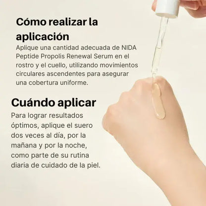 Serum de Péptidos de Propóleo NIDA®️ - Poros, Piel Grasa, Arrugas, Líneas de expresión