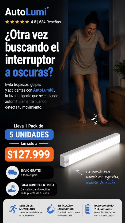 Autolumi® iIlumina tu casa con esta lampara con sensor de movimiento