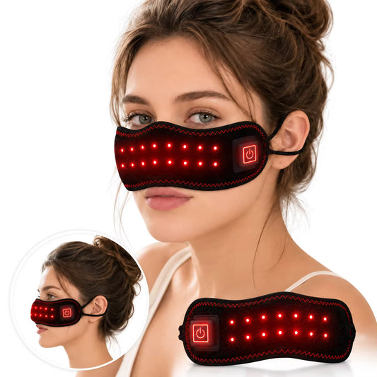 SinoLux | Banda nasal para sinusitis, alergias y congestion nasal con terapia de luz roja, 3 niveles de calor y carga USB