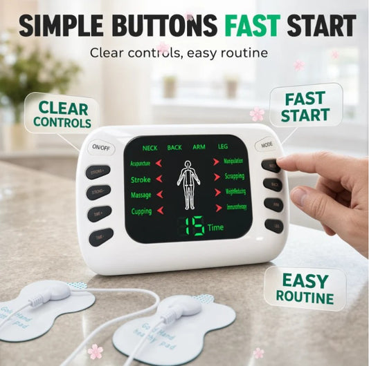 Dispositivo de rehabilitacion muscular en casa para aliviar la fatiga|  kit con 4 electordos y chanclas de Reflexología gratis 🎁